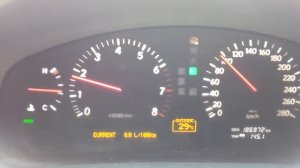 Lexus LS430 Расход топлива.  Автобан (A30)