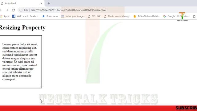 User Interface : Resize,outline-offset property | Part - 16 | CSS Advance Tutorial