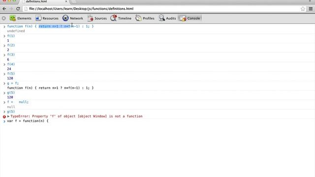 Курс профессионального javaScript named function expression