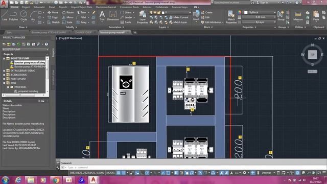 electrical design with autocad.                    #electrical #electricalengineering #panel
