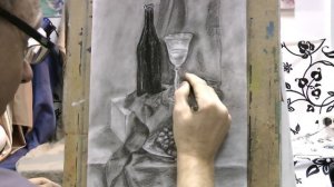 Рисунок соусом. Натюрморт в графике. Школа рисования спб