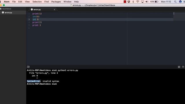 How to Handle Syntax Errors in Python? Python Syntax Errors