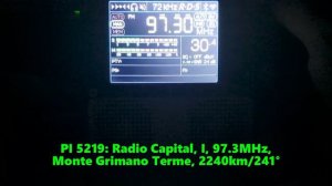 23.06.2024 19:08UTC, [Es], Radio Capital, Италия, 97.3МГц, 2240км