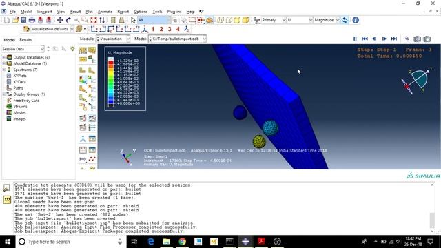 Simulation of Bullets hitting on plate in abaqus Tutorial