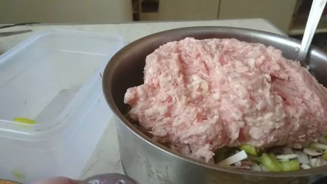 Запеканка с кабачками грибами и фаршем