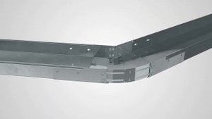 Монтаж кабельной трассы. Способ установки углового лотка с возможностью регулировки угла поворота.