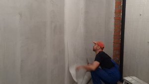 Поклейка стеклохолста на шпаклевку