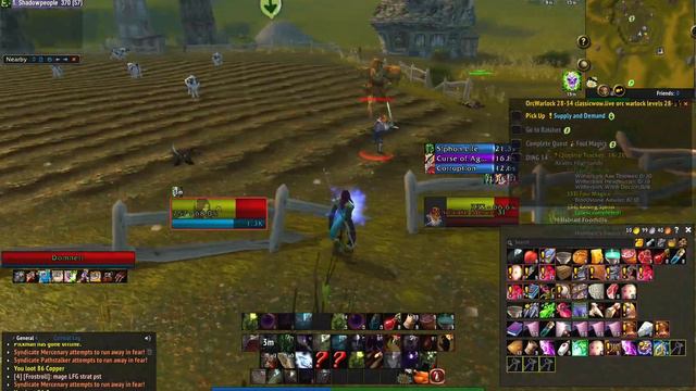 Wow Classic Season of Mastery Warlock leveling lvl35 p2 p3 Arathi Highlands смотреть онлайн