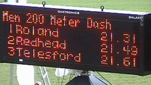 200m FINALS at TnT Seniors (Rondell Sorillo, Kai Selvan) 2012