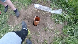 Фундамент на сантехнических трубах для бытовки