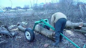 Тележка для перевозки бревен -2. DIY log arch.