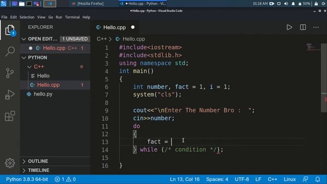 Factorial of a Number in C++ using Do While Loop | C++ Programming | Advanced Coding | Learn C++ No