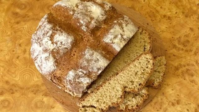 Пшенично овсяный хлеб без дрожжей