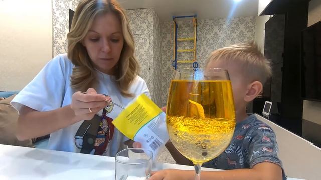 ЛАВОВАЯ ЛАМПА СВОИМИ РУКАМИ! Мама с Родионом сделали ЛАВОВУЮ ЛАМПУ  FRIENDLY FAMILY