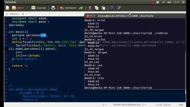 Redireccionar Standard Input Output en lenguaje C смотреть онлайн