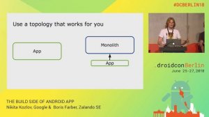 #DCBerlin18 103 Farber Kozlov THE BUILD SIDE OF ANDROID APP DAY2