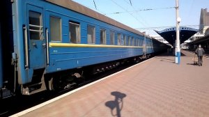 Прибитые поезд Киев-Эвпатория на ст.Киев-Пасс