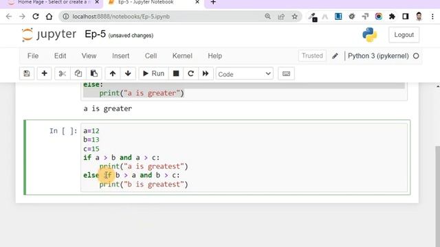 Ep-5, Control Flow Statements (if...elseif, for...while...break..continue) in Python