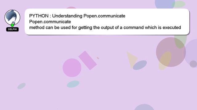 PYTHON : Understanding Popen.communicate