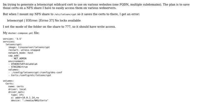 DevOps & SysAdmins: Generate LetsEncrypt Certs to NFS share смотреть онлайн