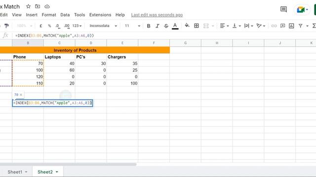 Easy Guide to Index Match in Google Sheets