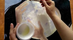 Создание в картине эффекта свечения в темноте. Люминесцентный пигмент.