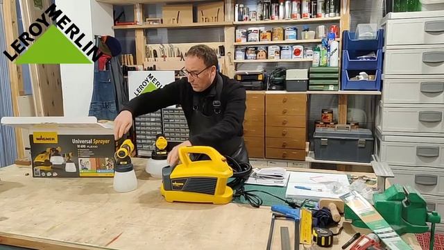 Como usar y como funciona la turbina para pintar Wagner W690 y W630, de Leroy Merlín. смотреть онлайн