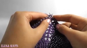 Вязаная манишка  Уроки вязания для начинающих