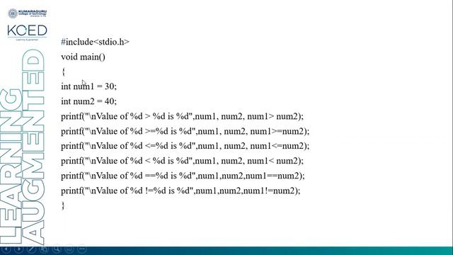 9. Relational Operator