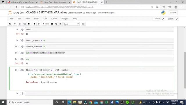PYTHON PROGRAMMING CLASS # 3  - Python Variables
