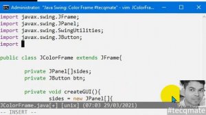 ⚡ Java Swing ? Color Frame With Button Click #tecqmate