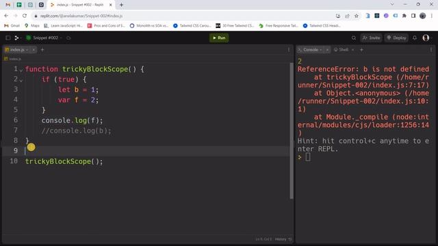 JS interview questions | let vs var | block  & functional scope | techsimple