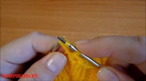 Эластичное закрытие петель резинки 2х2