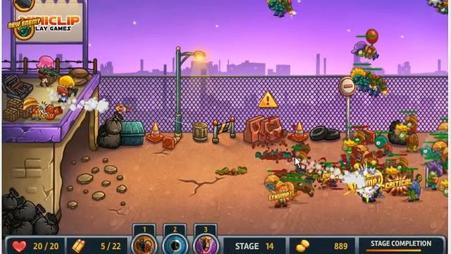 Браузерная игра - Zombo Buster Rising часть 2 смотреть онлайн