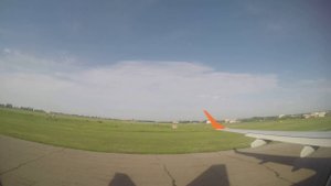 Взлёт на Embraer-195 из а/п "Саратов-Цетральный"