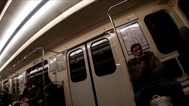 Метро СПб. Поезд 81-717.5П/714.5П. Комендантский Проспект - Садовая // 6 января 2022 г. смотреть онлайн