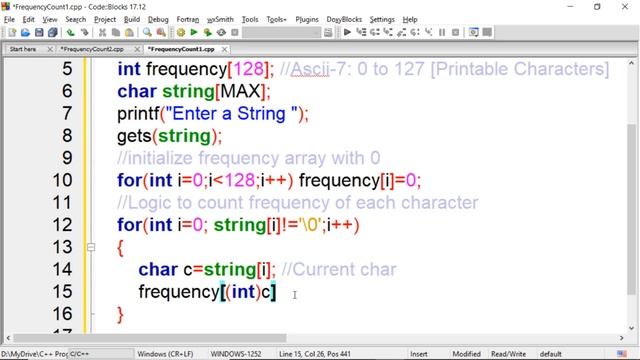 Count occurrence of each character in a string | C Programming Interview Series in Hindi смотреть онлайн