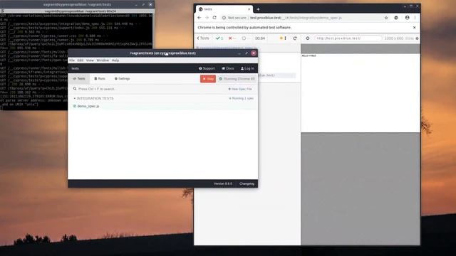 Vagrant with Docker Cypress pushing display to HOST смотреть онлайн