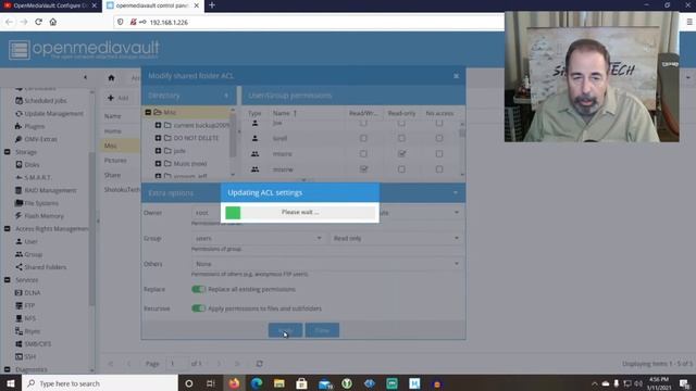 OpenMediaVault Shared Folder Permissions смотреть онлайн