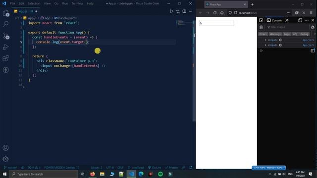 Events Handling In React Js | Handle Events In React Js | ReactJs Tutorial In Hindi #15
