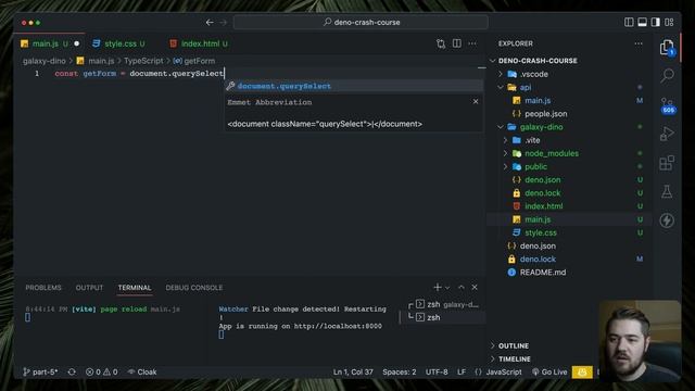 Deno Crash Course #6 - Building a Frontend with Vite & Deno смотреть онлайн