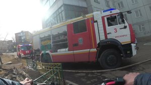 Пожар в Красноярске на улице 2-я хабаровская 12а