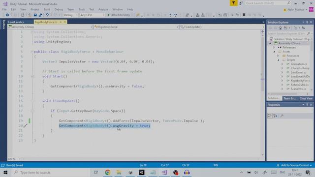 Unity 3d Learn to use the AddForce function to move a physics (rigidbody) object | C# Impulse Force смотреть онлайн