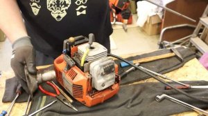 Disassembly of Husqvarna 235R Brushcutter for spare parts Триммер Хускварна 235P на запчасти