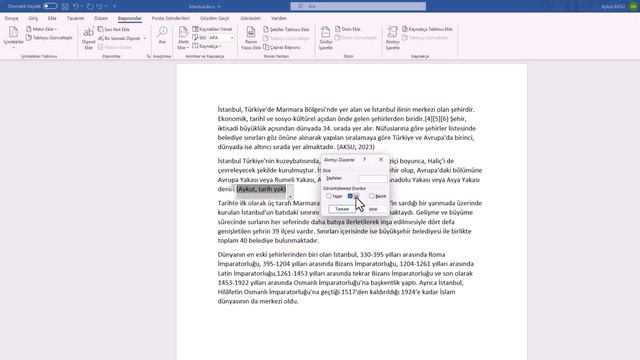 WORD OTOMATİK KAYNAKÇA, ALINTI ve BAŞVURU OLUŞTURMA смотреть онлайн