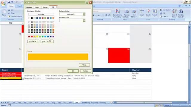 Excel How To - Change Cell Colors in Excel.mp4 смотреть онлайн