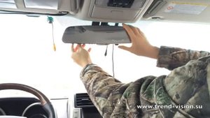 Trendvision MR710 - установка видеорегистратора в авто в корпусе зеркала