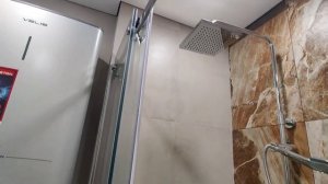 Душевая угловая с откатными створками