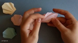 Оригами ракушка из бумаги • Простое оригами без клея своими руками • Origami Shell
