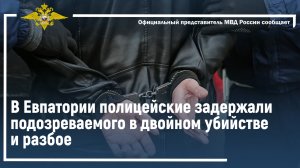 Ирина Волк: В Евпатории полицейские задержали подозреваемого в двойном убийстве и разбое